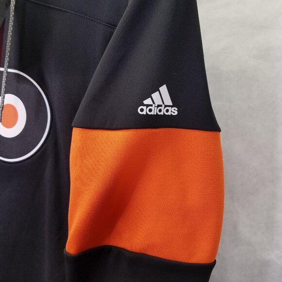 Adidas Philadelphia Flyers Women's S Black Crewdie Pullover Hoodie Filly NHL NEW - Picture 7 of 16